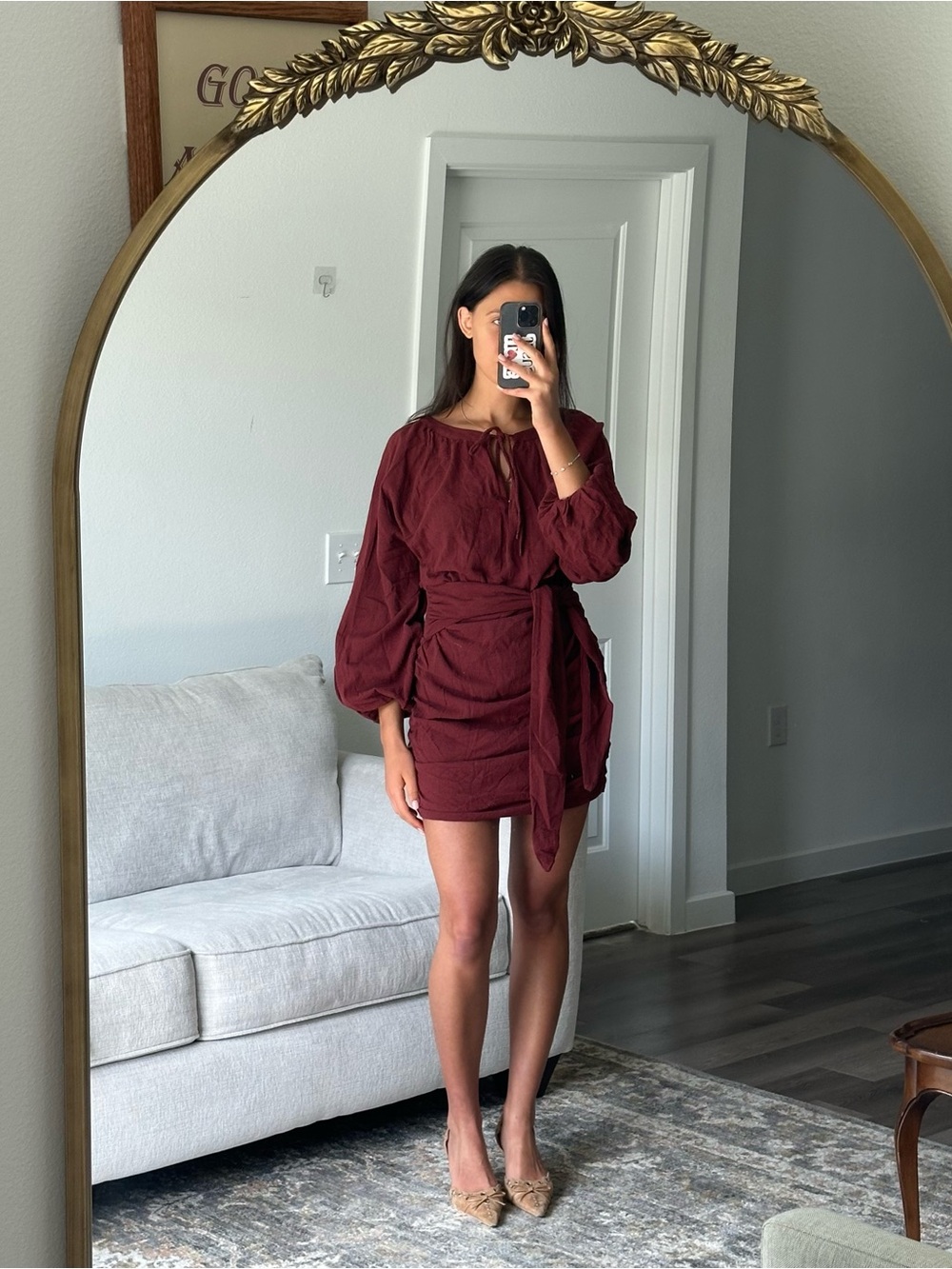 NWT free people Maroon mini dress size small